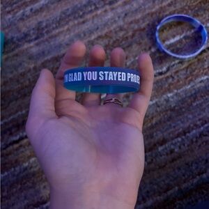 Blue Inspirational Wristband
